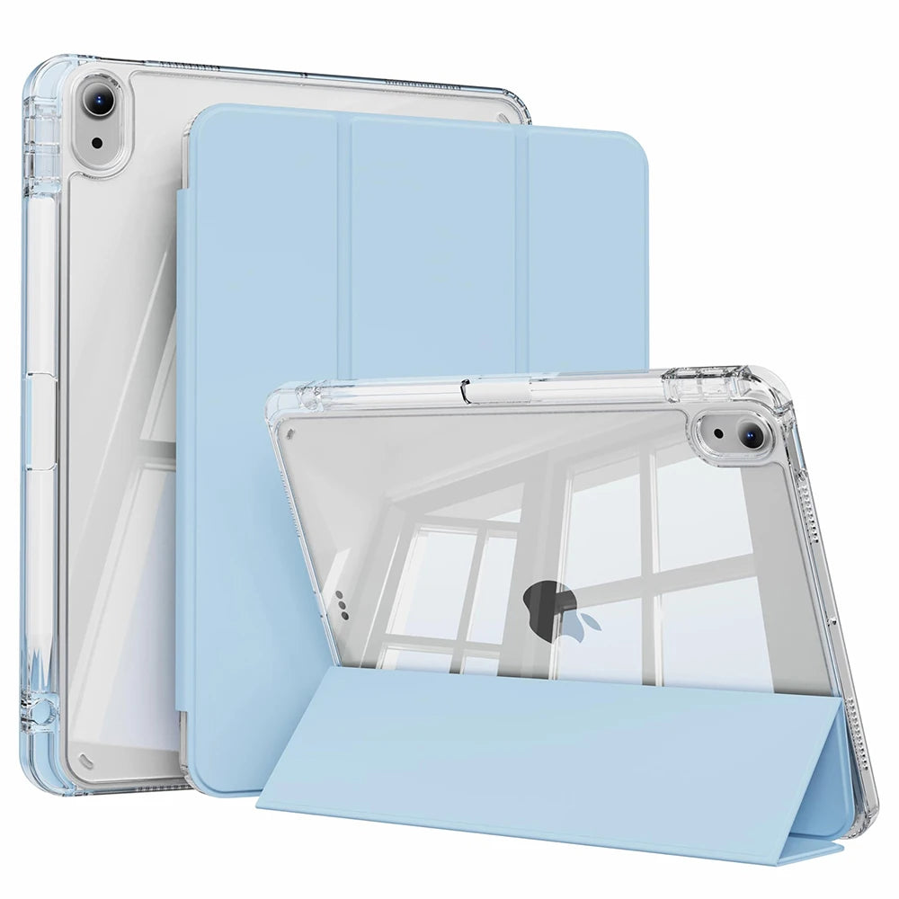 Tablet Case for Apple iPad (A16) 11th Generation 11 Inch 2025 / 10th Generation 10.9 Inch 2022 Transparent Back Smart Cover