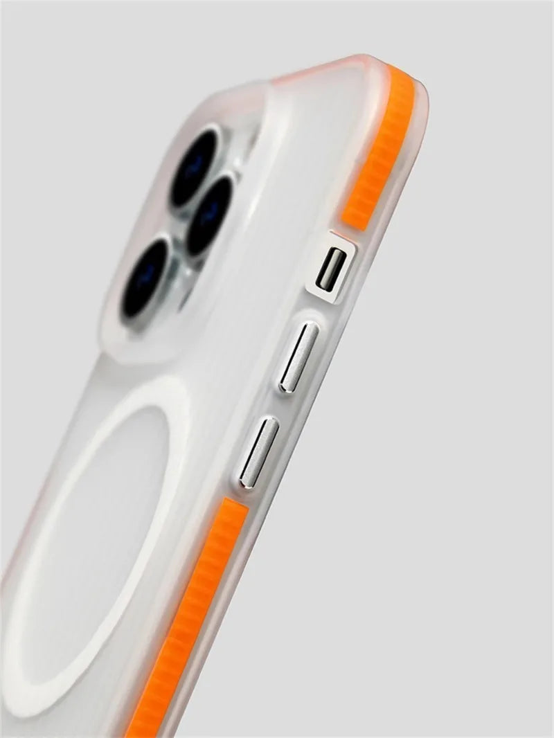 3D Corrugated Magsafe Magnetic Phone Case For iPhone 17 Air 16 15 14 13 12 Pro Max Plus Non-slip Hard Transparent Matte Cover