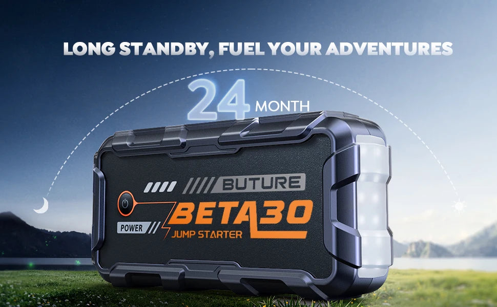 BUTURE 6000A Car Jump Starter Power Bank 18W Portable  Battery 26800 mAh Car Battery Emergency Boosters BETA30