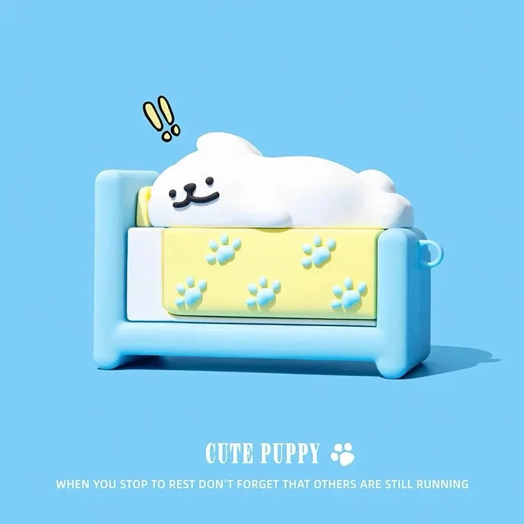 3D Ice Cream Puppy Cartoon Cover for AirPods 4 Case Cute Earphone Case for AirPods Pro 3 2 Charging Cover for AirPods 4 3 2 1