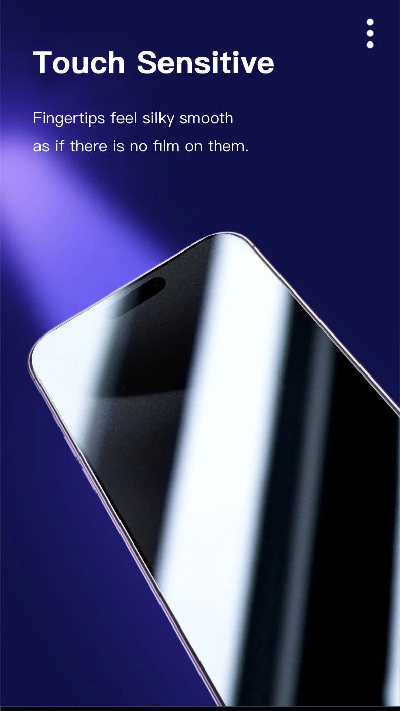 1-10PCS Oleophobic Coating Privacy Screen Protector For iPhone 17 16 14 15 12 11 13 X XS Pro Max Air Mini Dust Free Installation