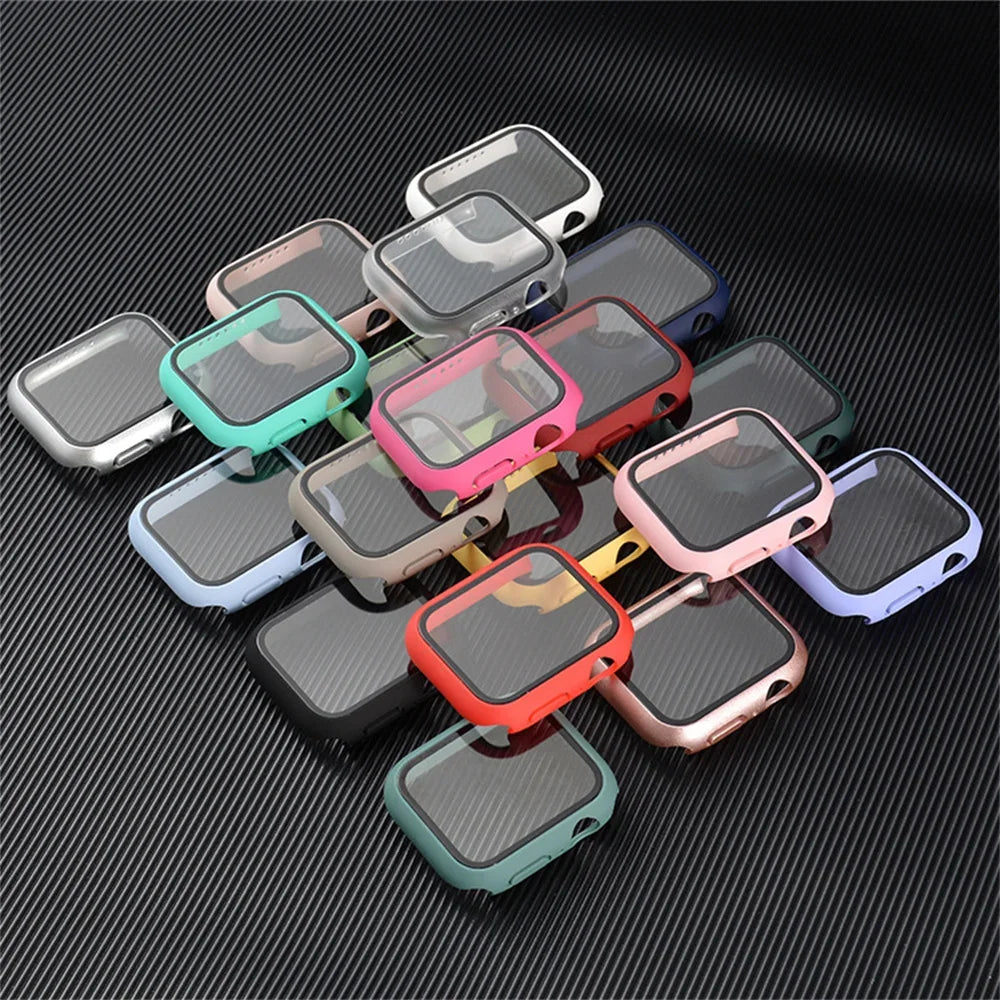Watch strap+Case+glass For apple watch band 44mm 40mm 38/42mm Candy bracelet iwatch ultra2 49mm serie 9 8 7 6 5 4 3 Se 41mm/45mm