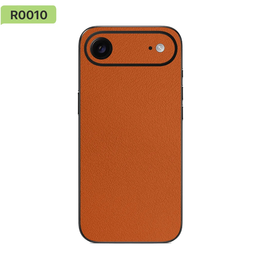 Leather Grain Rear Sticker Wrap Skin Paste For iPhone  17 16 15 14 13 Pro Max Full Cover Back Film