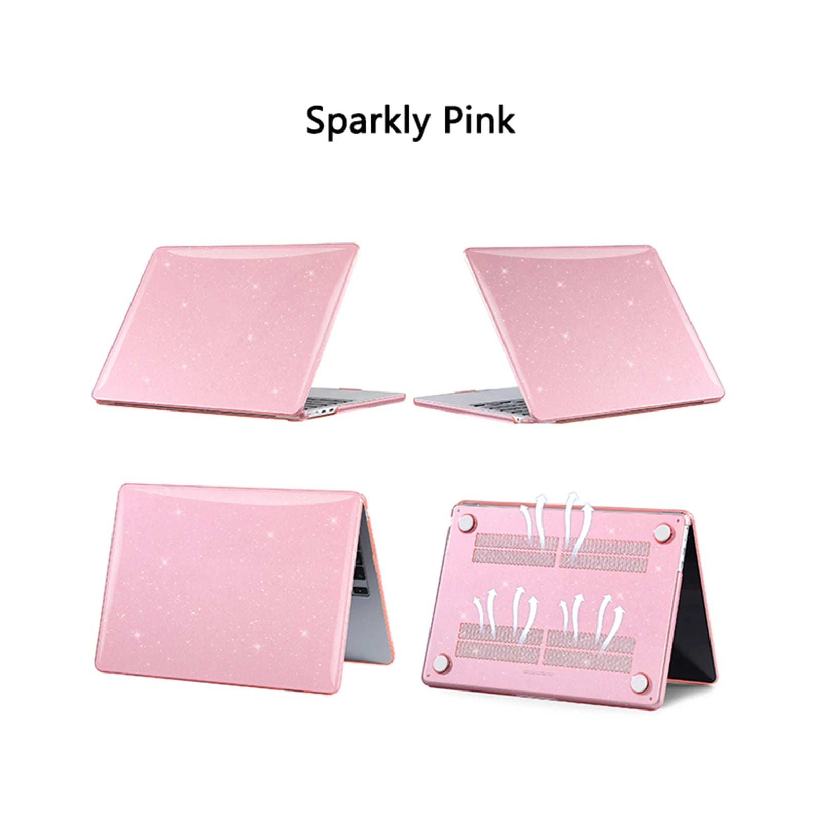 EooCoo Case for MacBook Air 13 inch M4 2025 2024-2022 Release M3 M2 A3240 A3113 A2681 for Mac Air 13.6 inch Glitter Hard Shell