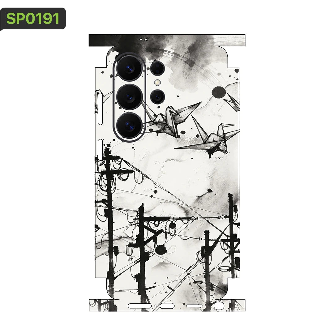 MIX011 Skins Grain Film Wrap Phone Back Sticker For SAMSUNG Galaxy S25 S26 Ultra S24 Plus S22 Ultra S22 S21 FE Film