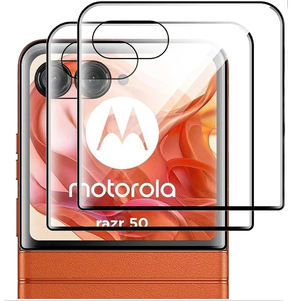 2PCS 3D Curved Tempered Glass For Moto Razr 50 Ultra 50Ultra 9H Full Cover Protective Film Screen Protector For Razr Plus 2024