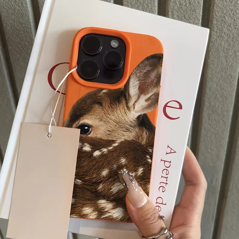 Cute Fawn Deer Protective Phone Case for iPhone 17-11 Series Pro Max & Plus – Stylish & Durable