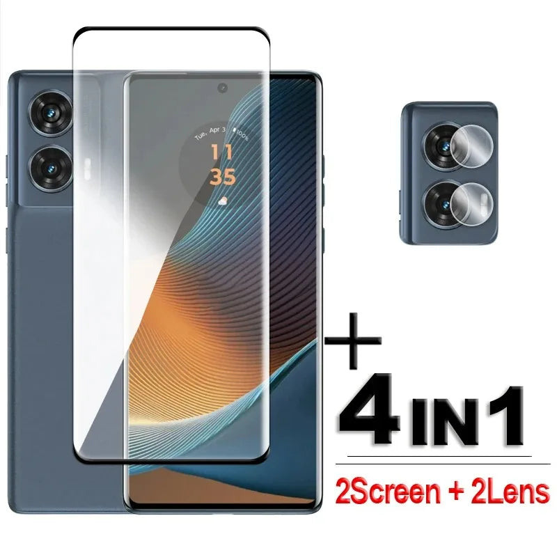 For Motorola Edge 50 Pro Glass For Motorola Edge 50 Ultra Tempered Glass Full Cover 3D Curved Screen Protector 9H Lens Film