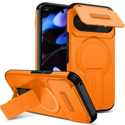 Armor Shockproof Magnetic Case For Google Pixel 10 9 Pro XL 9A Lens Protection Stand Bracket Wireless Charging For Magsafe Cover