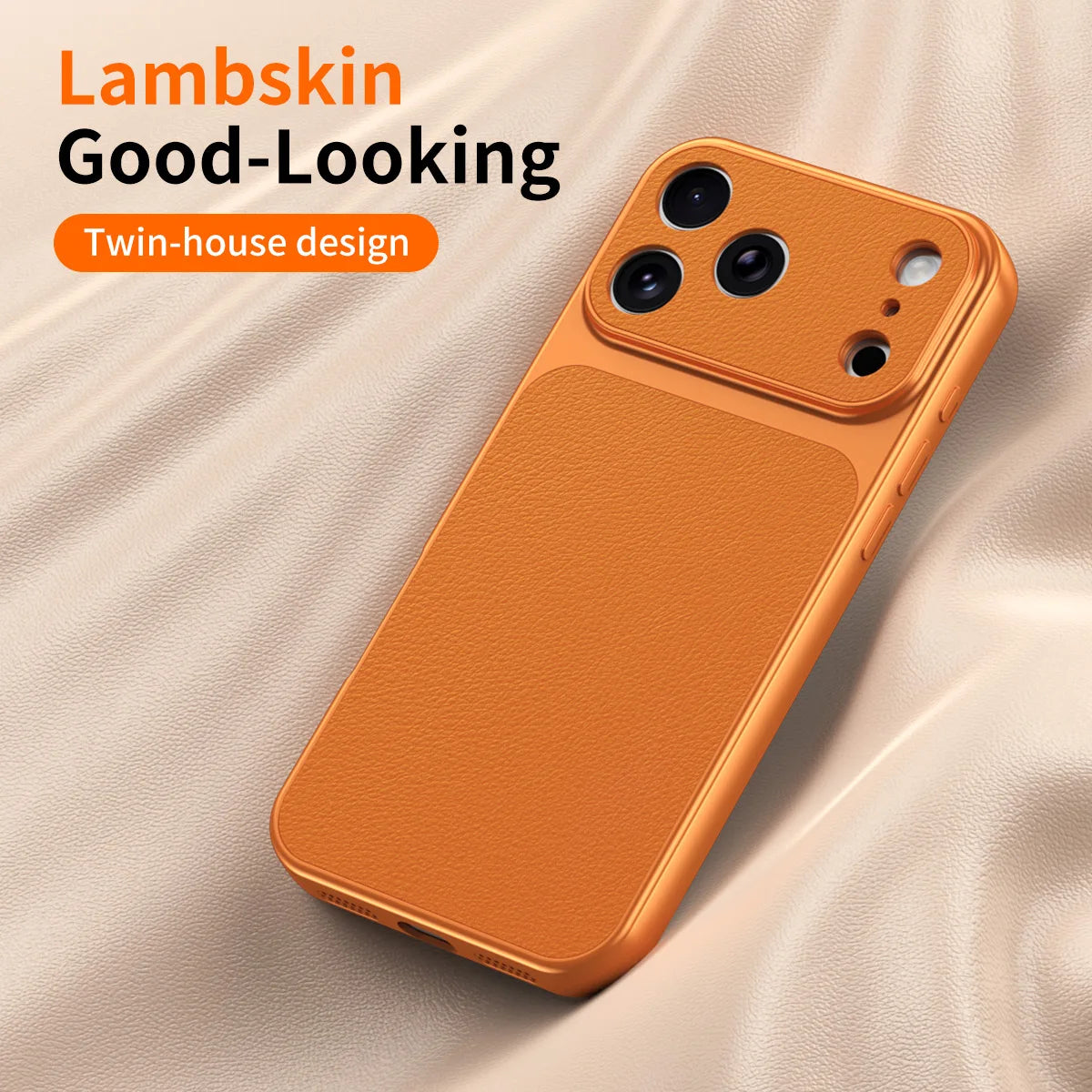 Luxury Lychee Patterned Leather Phone Case For iPhone 17 Air 16 15 14 Plus 13 12 11 Pro Max 16e Armor Shockproof Bumber Cover