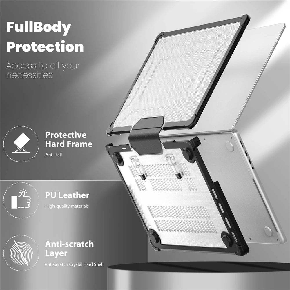 Laptop Case for MacBook Air 15 2025 Cover with Dustproof Plug & Touch Film & Keyboard Cover for MacBook Air Pro M1 M2 M3 M4 Case