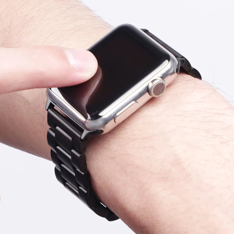 Metal Strap For Apple Watch Ultra 2 49mm 45mm 41mm 44mm 40mm Stainless Steel Wristband For iWatch Series 9 8 7 6 5 4 3 SE Band