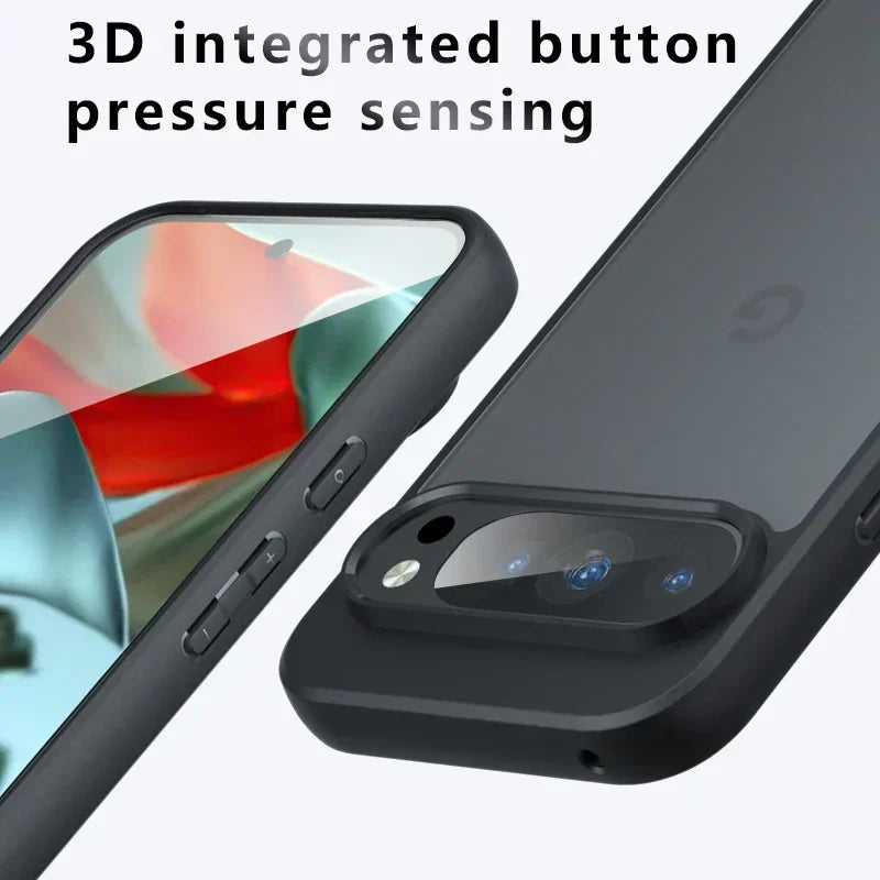 Luxury Matte Armor Phone Case for Google Pixel 11 10 9 8 Pro XL 7 6 9A 8A 7A 6A Hard Frosted Shockproof Cover for Pixel 11Pro