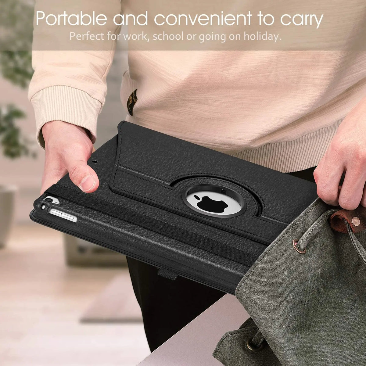 Case For Apple iPad Pro 12.9 2015/2017 360 Rotating Smart Cover iPad Air 13 2024 2025 12.9"2018-22 PU Leather Funda Tablet Shell