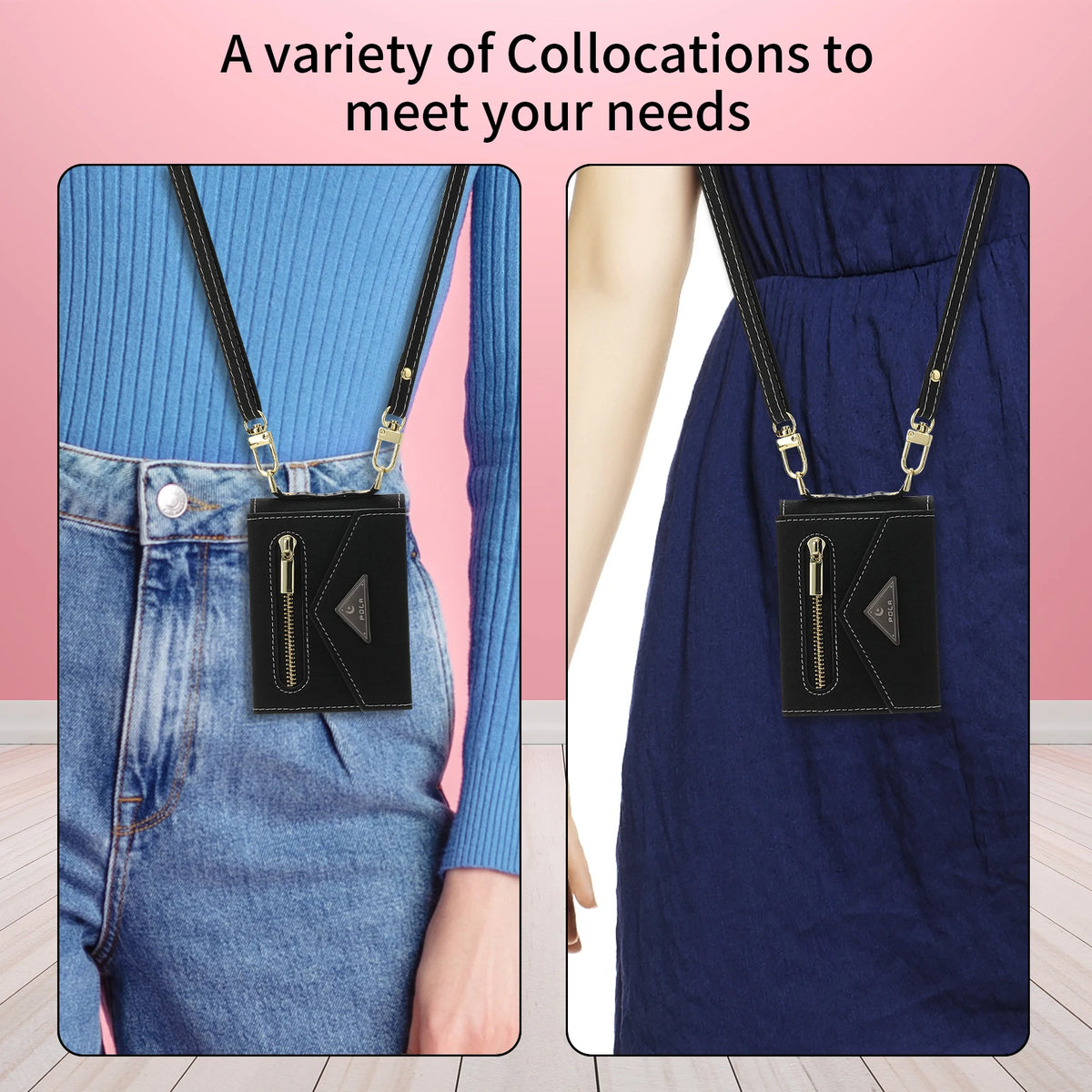 Zipper Leather Case For Samsung Galaxy Z Flip 8 7 FE 6 5 4 3 Flip8 Card Holder Wrist Strap Handbag Magnetic Folio Wallet Cover