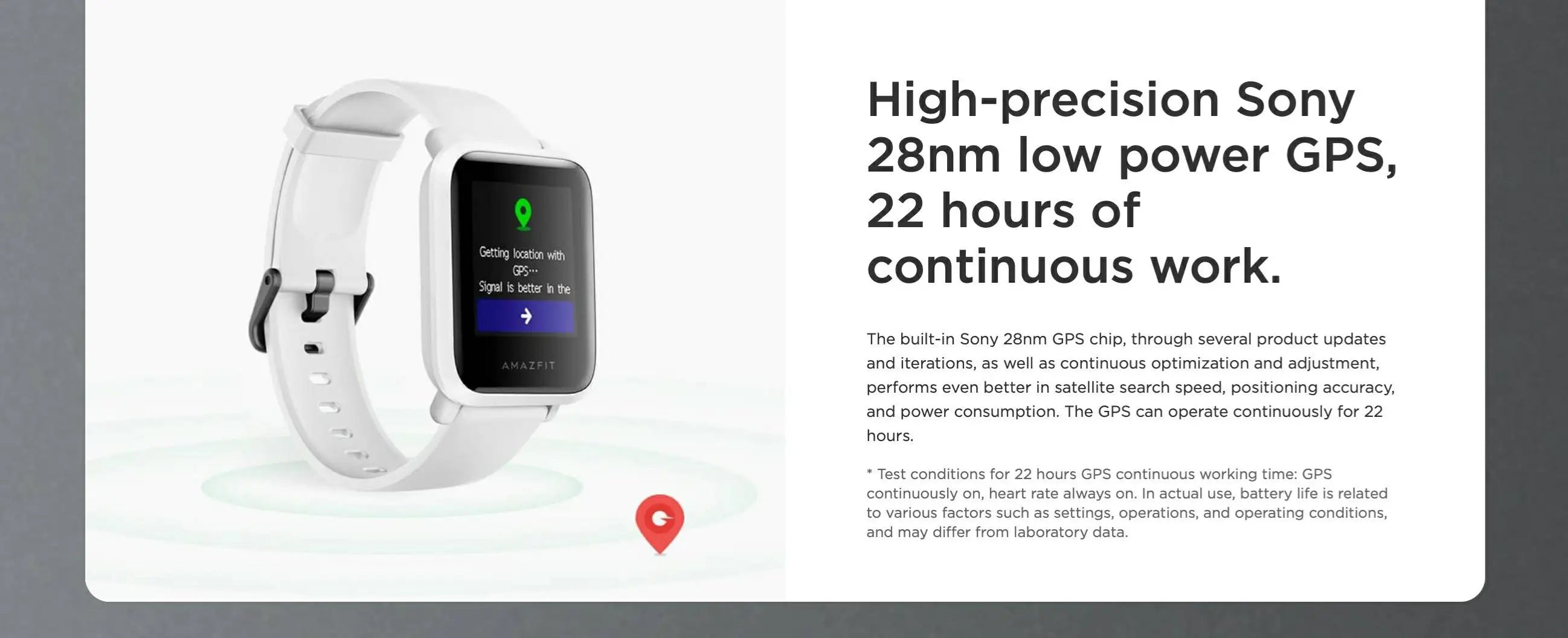 Amazfit SmartWatch Bip S GPS GLONASS 31g Feather-Light Body Bluetooth Heart Rate Measurement Sports Watch Used 90-95 New No Box
