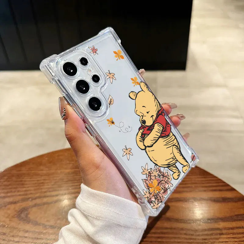Winnie Pooh Eeyore Tigger Piglet Clear Phone Case For Samsung Galaxy S26 S25 S24 Ultra S23 S22 Plus S21 S20 FE 5G Silicone Cover