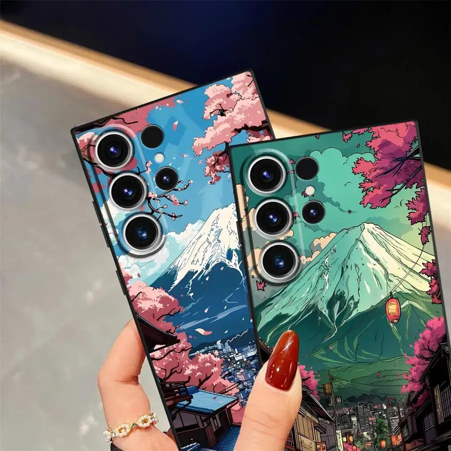 Case for Samsung Galaxy S26 Ultra S25 Plus S10 S9 S24 Note 20 8 9 10 S23 S21 FE S20 Ultra Funda Phone Cover Japanese Aesthetic