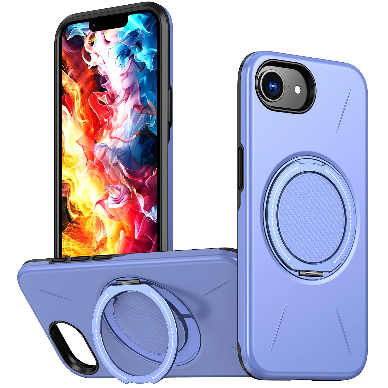 360° Rotating Magnetic Stand Holder Phone Case for iPhone 17E 16E Magsafe Shockproof Bracket Covers Funda