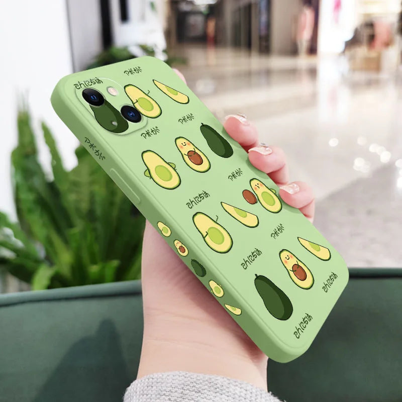 Avocado Family Phone Case For iPhone 17 Air 16 16E 15 14 13 12 11 Pro Max Mini X XR XS MAX 7 Plus 6 6S Plus Cover
