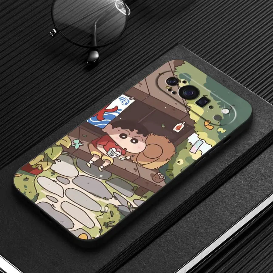 Cute Crayons Shinchan Funda Phone Cover Case for Google Pixel 10A 8a 6a 9a 6 7 8 Pro 10 9 Pro XL 7a