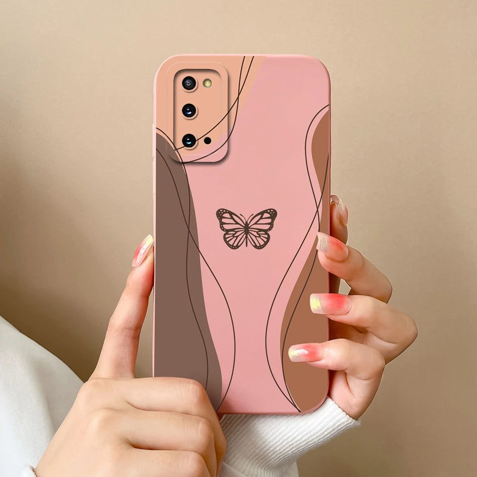 For Samsung S20 FE Plus Ultra Phone Case Funny Camera Protection New Liquid Silicone Cover For Galaxy S20FE S 20 S20Plus Funda