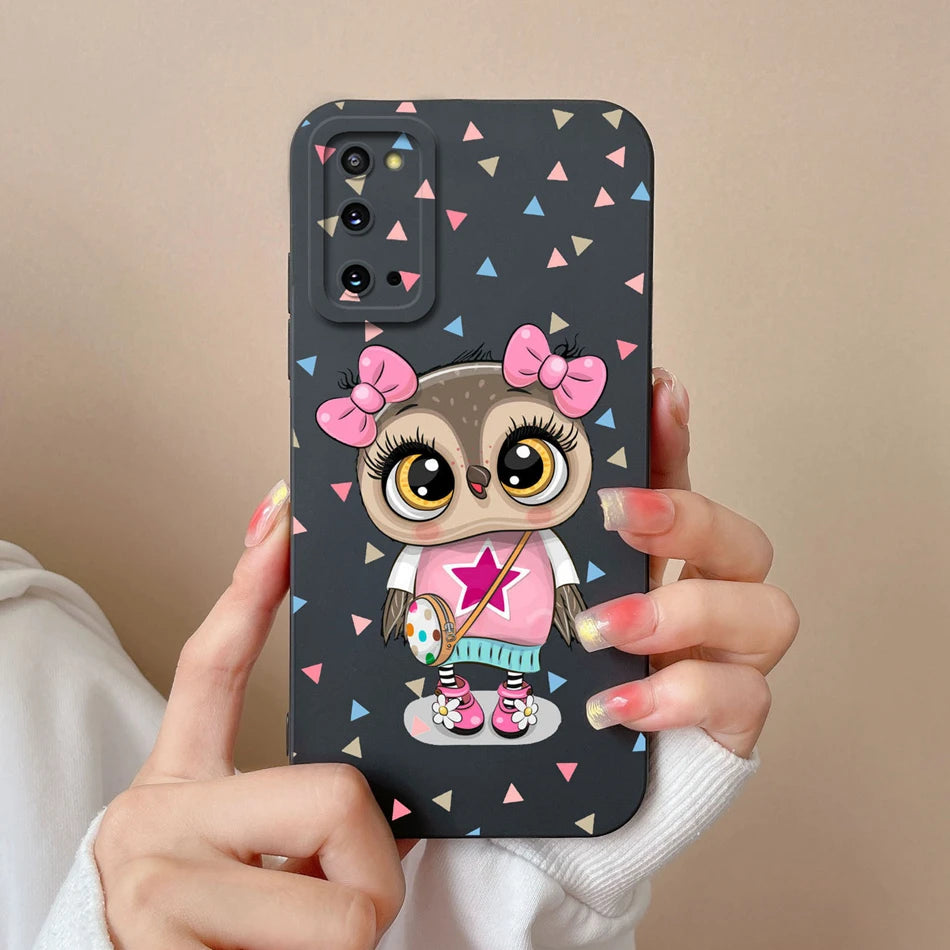 For Samsung S20 FE Plus Ultra Phone Case Funny Camera Protection New Liquid Silicone Cover For Galaxy S20FE S 20 S20Plus Funda