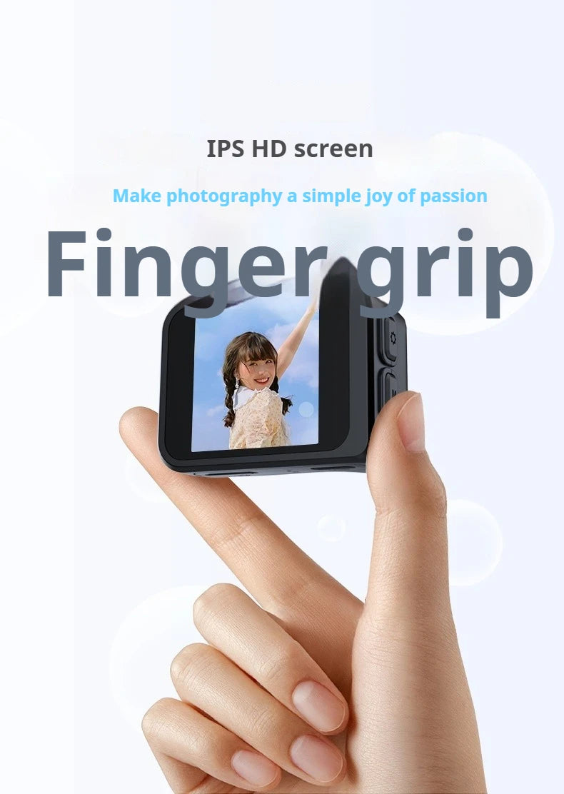 Mini Keychain Camera 4K HD Retro Digital Camera 64MP 1.54-Inch HD Screen Portable Video Recorder with Flash Thumb Camera