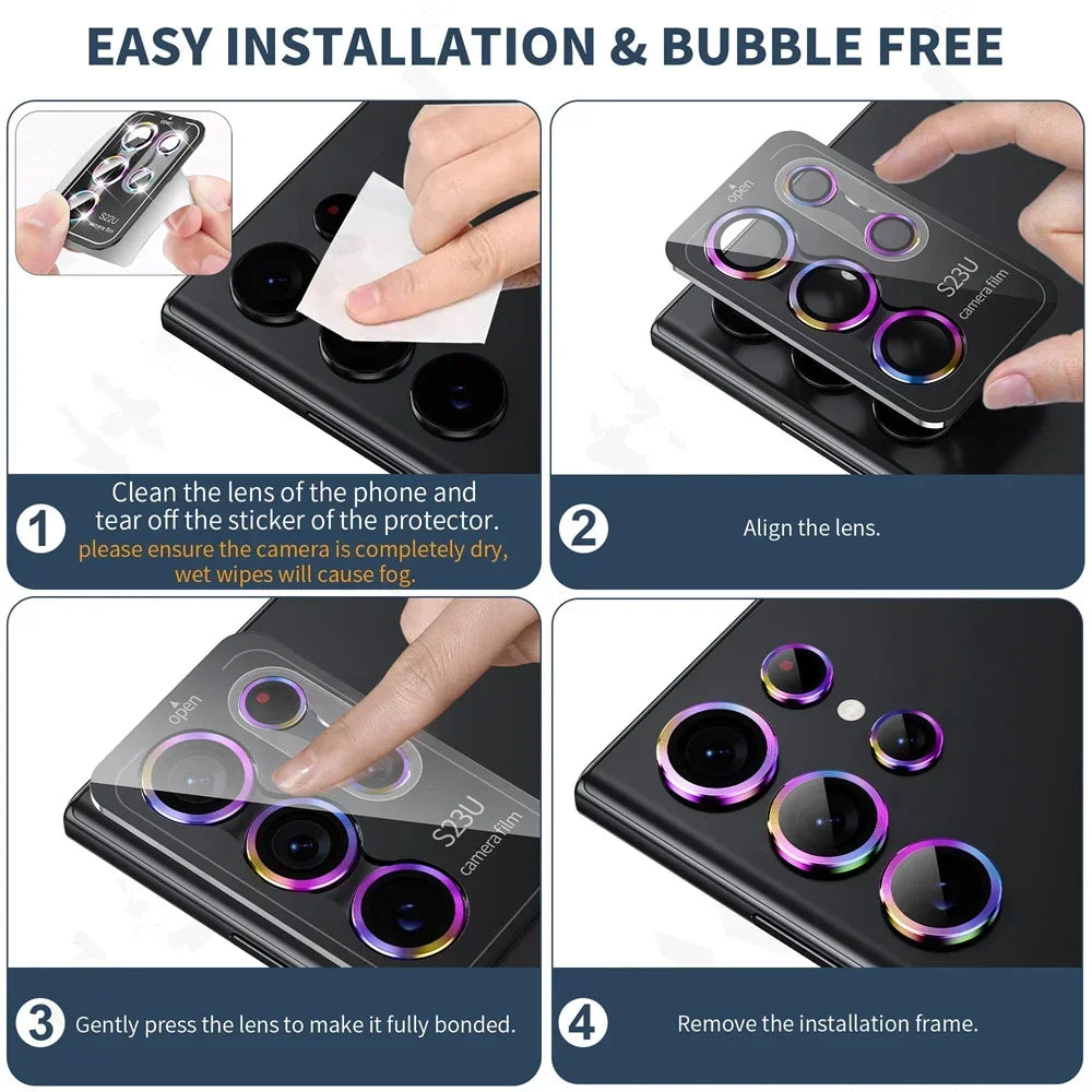 Camera Lens Protetor For Samsung S25 S26 Ultra S24 S23 S22 ultra Case Tempered Glass Film Titanium Alloy Ring Phone Accessories