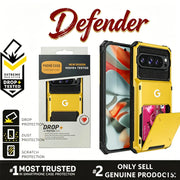2in1 Heavy Duty Armor Card Holder OTT-BOX Hard Case For Google Pixel 10 9 Pro XL Hidden Flip Slot Defender Shcokproof Back Cover