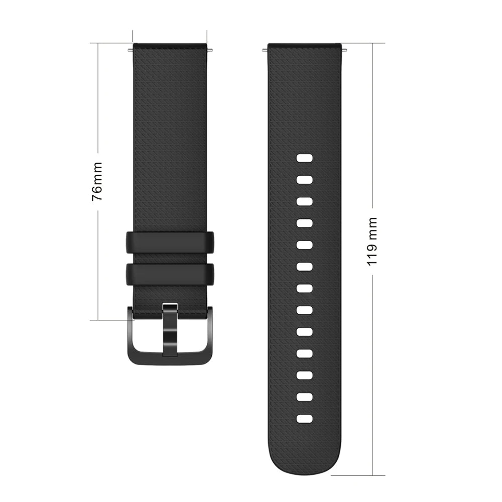 Premium Silicone Watchband WatchStrap Silicone Bracelet Quick Release Rubber Strap WristBand 18mm 20mm 22mm Width Replacement