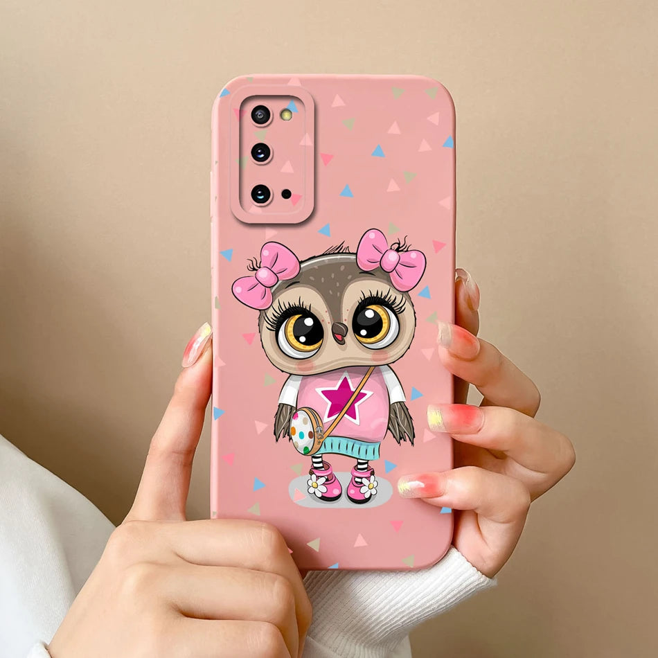 For Samsung S20 FE Plus Ultra Phone Case Funny Camera Protection New Liquid Silicone Cover For Galaxy S20FE S 20 S20Plus Funda