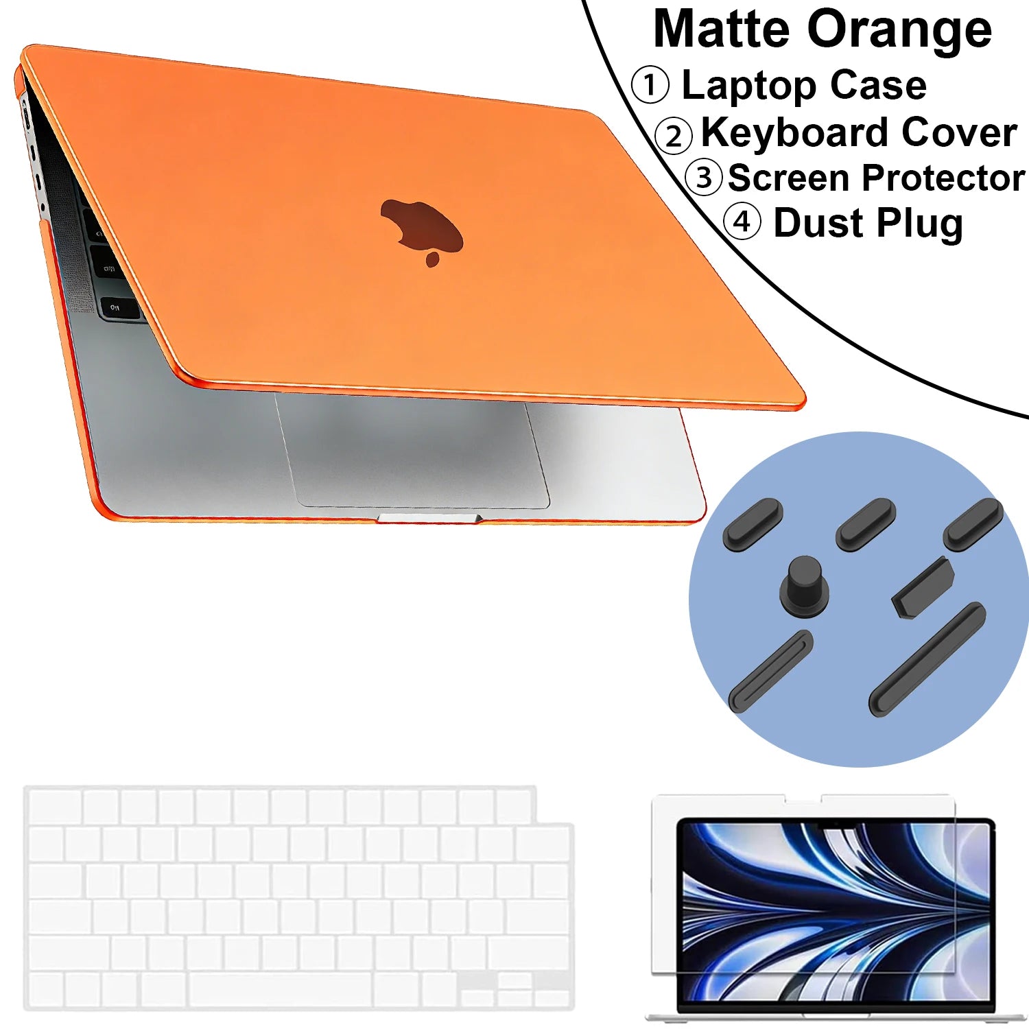Matte Laptop Case For MacBook Air 13.6 inch Case M5 M4 M3 M2 2026-2022 Release Model A3240 A3113 A2681,For MacBook Accessories