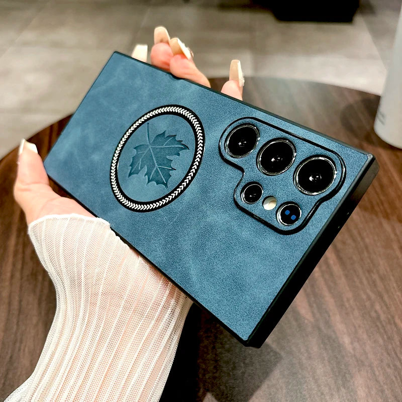 Retro Leather Case For Samsung Galaxy S26 S25 S24 S23 S22 S21 Note 20 Ultra FE Note20 S 26 25 24 S24FE S25FE For Magsafe Cover