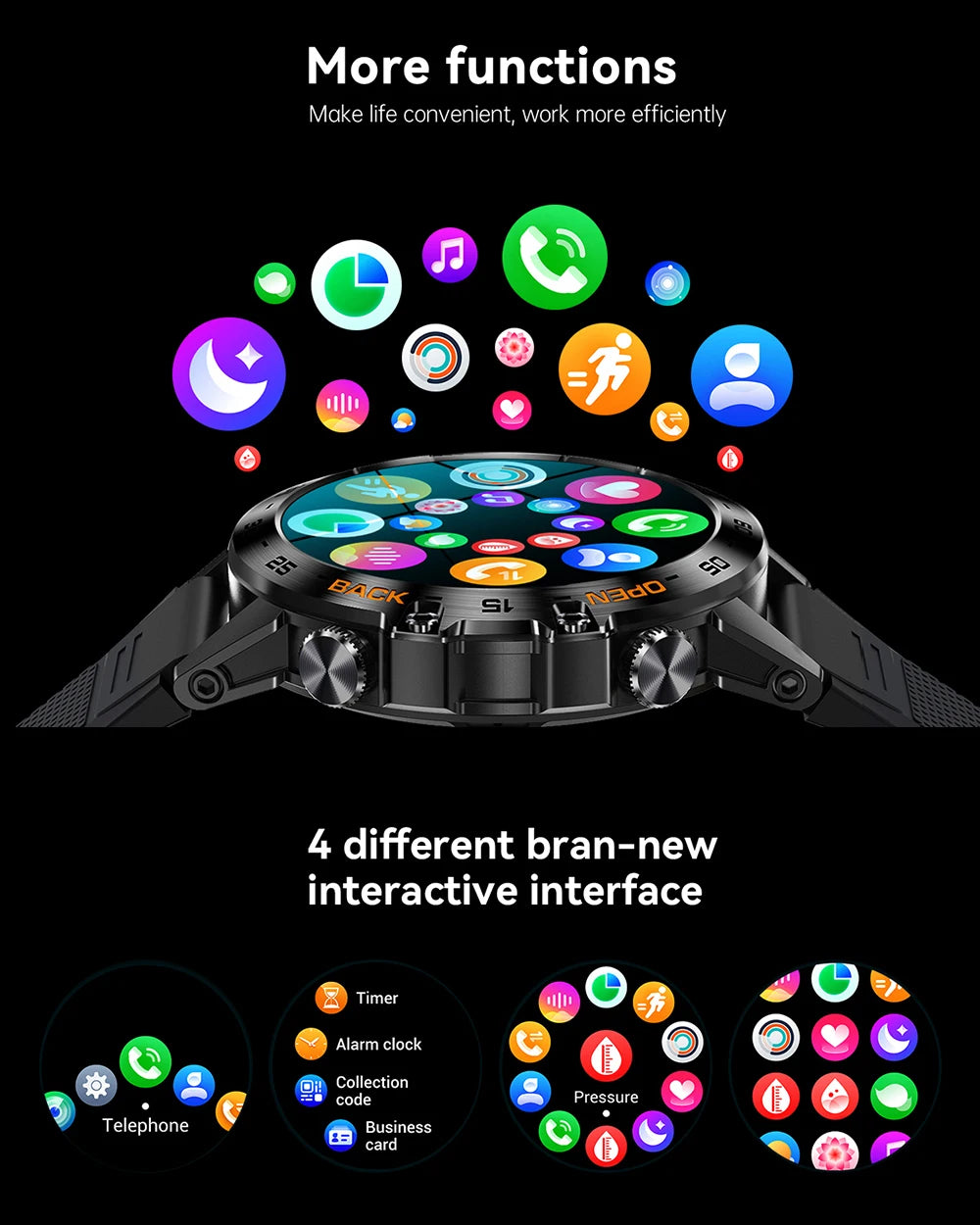 MEVADEN Steel 1.39 inch Men Luxury Smart Watch Bluetooth Call Sport Fitness Tracker Health Monitor Smartwatch for Male MD52