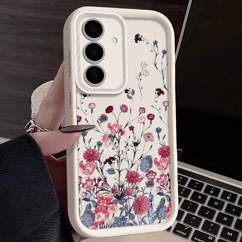 Flower Case For Samsung Galaxy S24 S23 S22 Ultra S21 S20 FE A36 A53 A16 A34 A15 A35 A54 A55 5G A56 S25 S26 A17 A27 A37 A57 Cover