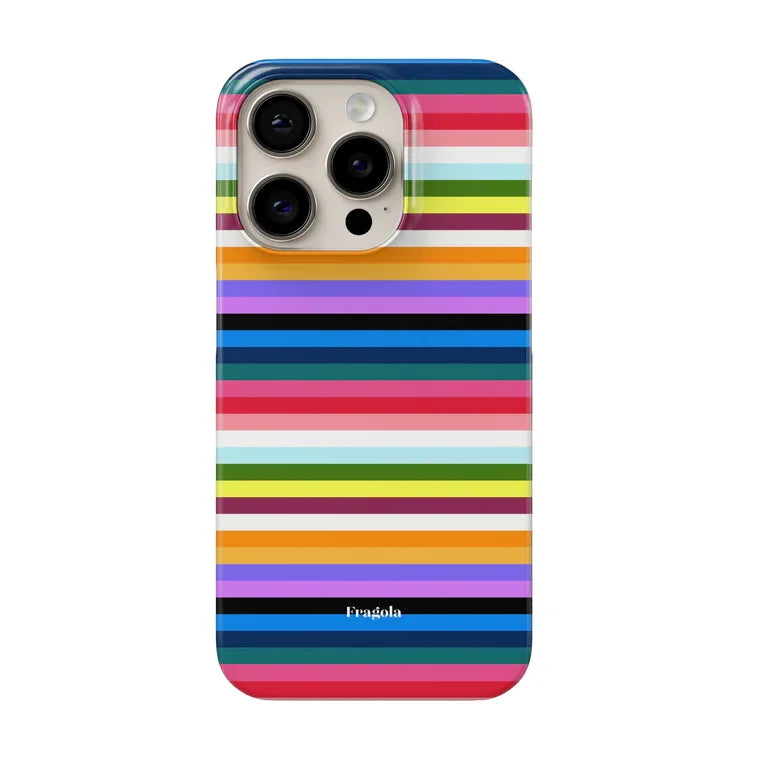 Fragola Korean Cross Stripes Phone Case for iPhone 17 16 15 14 13 12 11 Air Pro Max X XS XR XSMax 7 8 Plus Glossy Film Hard PC