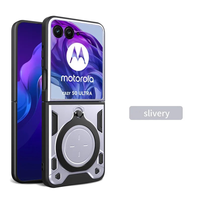 Heavy Duty Protective Magnetic Cover For Motorola Moto Razr 70 60 50 40 Ultra Razr+ 2026 2025 2024 Case With Ring Holder Stand