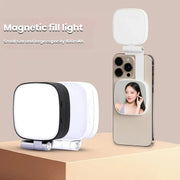 Magnetic Selfie Light for MagSafe iPhone 360° LED Ring Fill Light with Mirror Perfect for Selfies Vlog and Video Calls