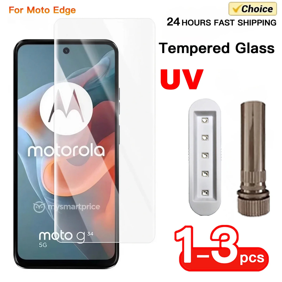 1-3PCS UV Tempered Glass For Motorola Edge 60 50 40 30 Fusion Ultra Pro Plus 3D Full Cover 9H Film For MOTO Screen Protector