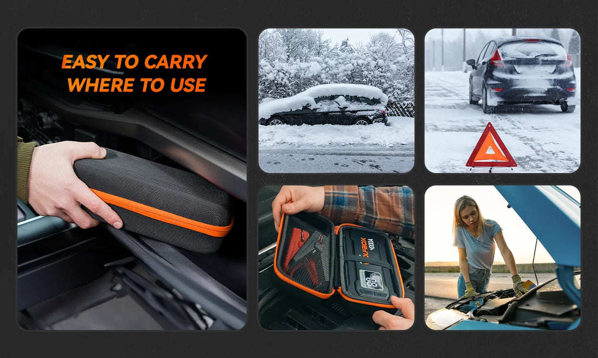 WOLFBOX JS24 4000A Portable Jump Starter Battery Pack Power Bank 24000mAh for 10L Gas 10L Diesel Engine with Booster