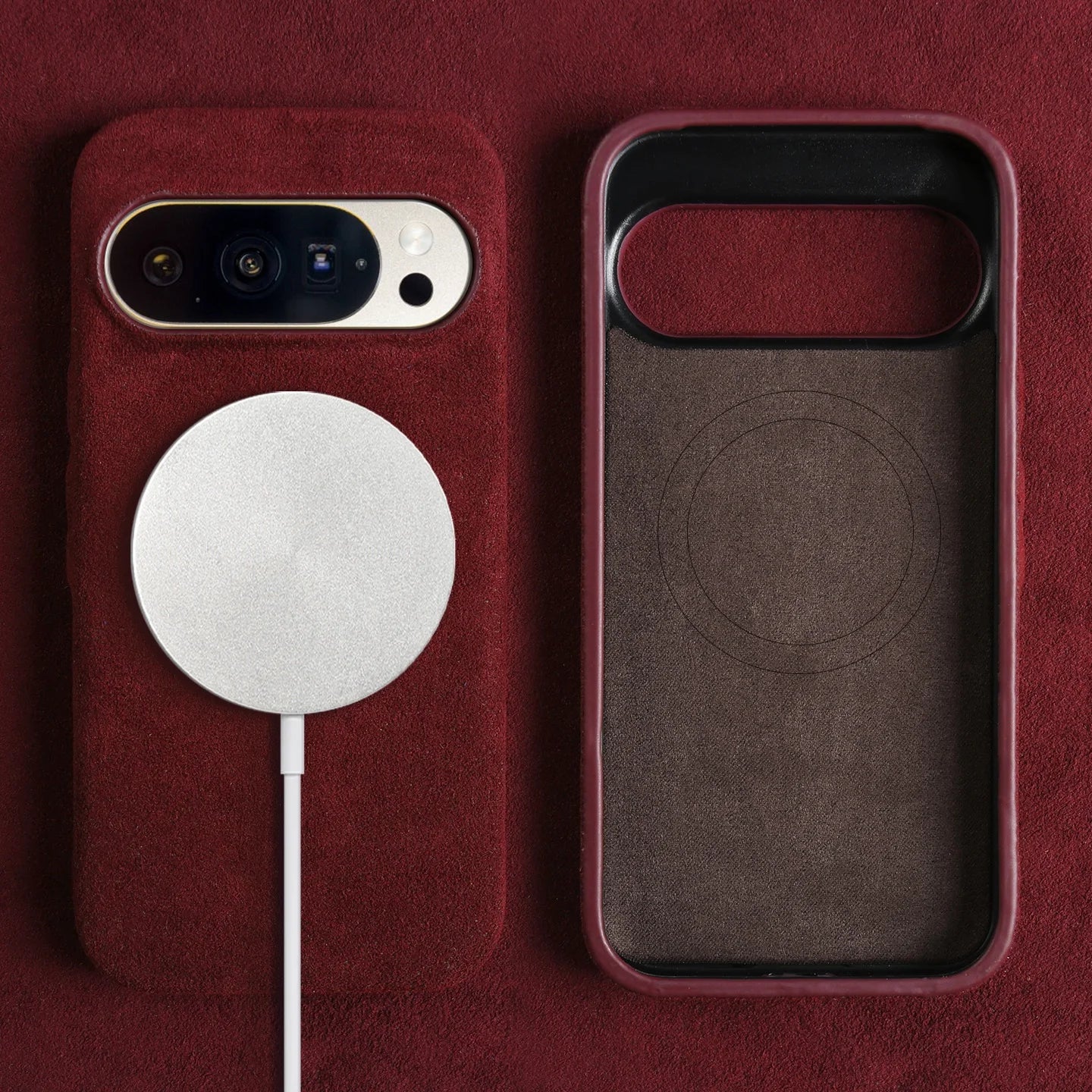 Luxury Magnetic For Google Pixel 10 Pro 9pro 8pro 7pro For ALCANTARA Back Case Artificial Leather Supercar Suede Phone Cover