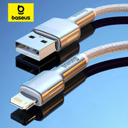 Baseus USB Cable for iPhone 14 11 12 Pro Max Xs Xr X 2.4A Fast Charging Cable for iPhone Cable 7 SE 8 Plus Charger for iPad Air