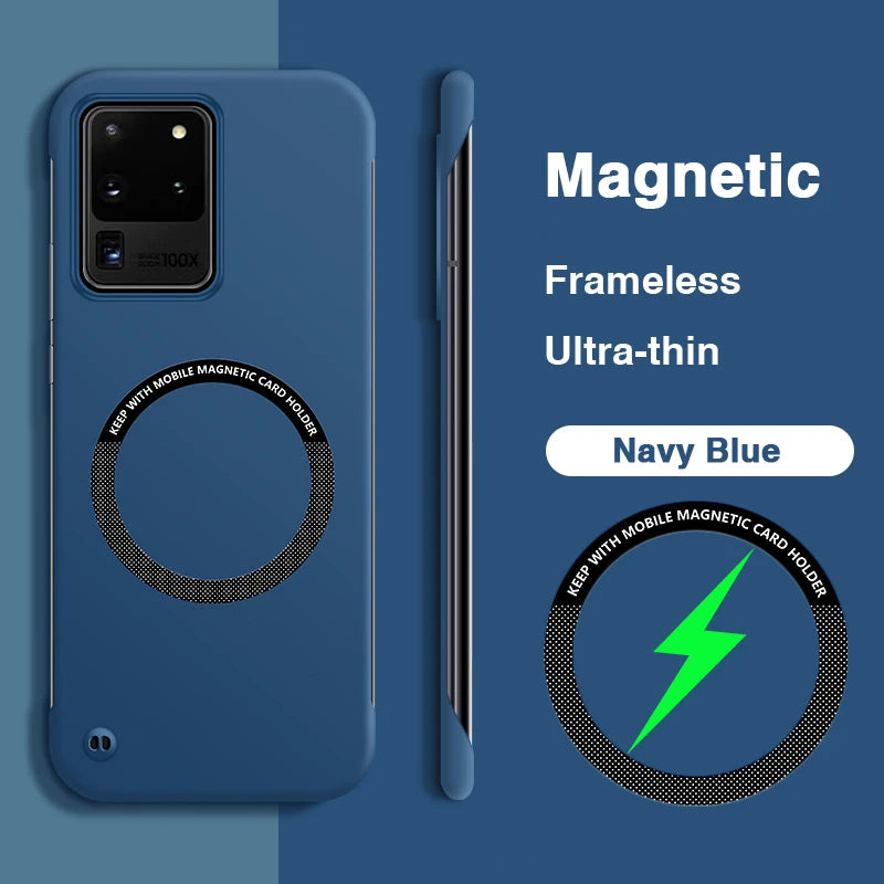 Slim Phone Case for Samsung Galaxy S20 Ultra FE Plus S20Ultra S20FE S20+ S20Plus 5G Magnetic Frameless Simple Back Cover Housing