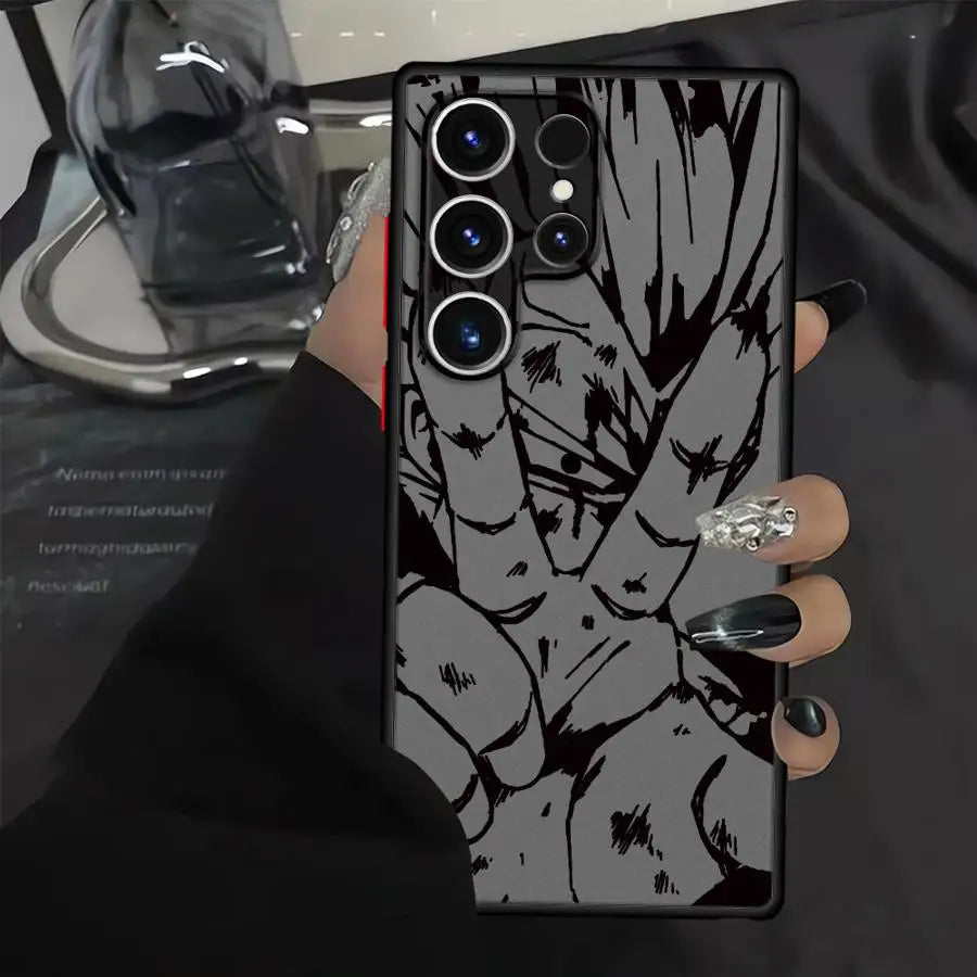 Case for Samsung Galaxy S22 S21 S24 Plus S26 Note 20 Ultra 10+ S25 Ultra S20 S23 FE Phone Cover Dragon Ball Goku Vegeta