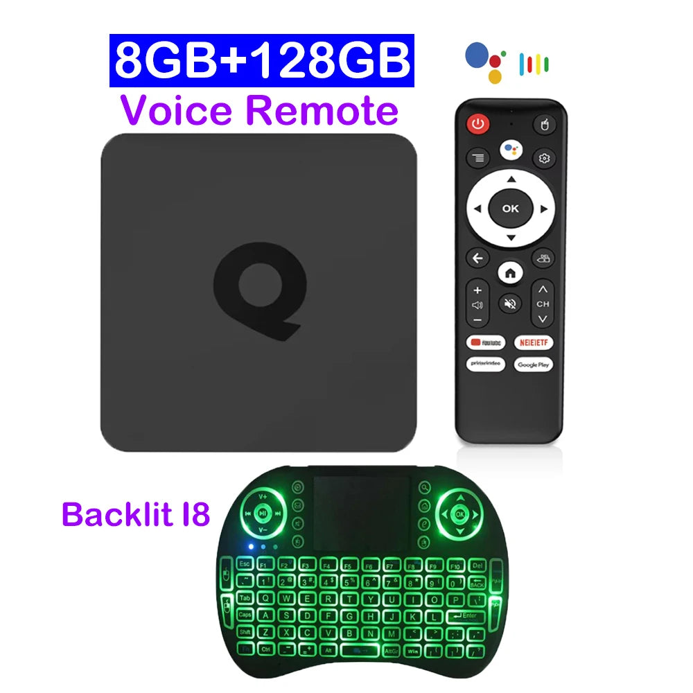 Smart TV Box Bluetooth 6.0 8K Q1 Android 16 Set Top Box Allwinner H313 Dual Wifi 5G 8GB128GB Google Voice Streaming Media Player