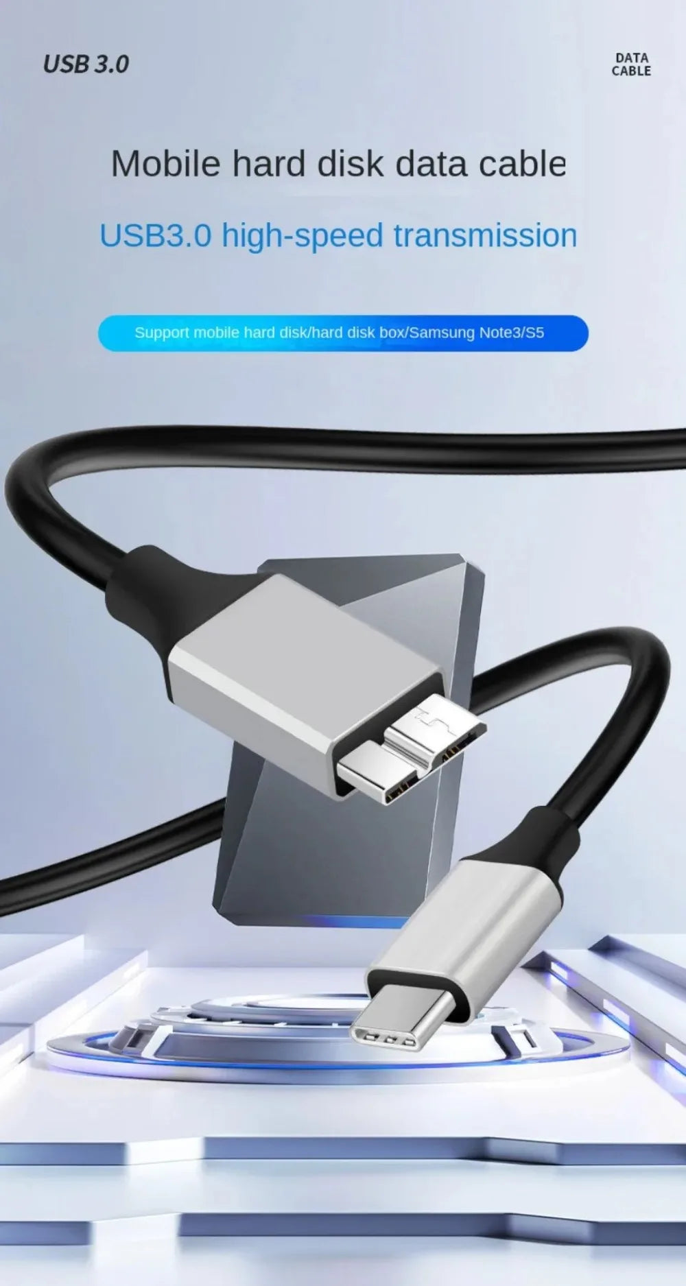 Type USB C To Micro B Cable 10Gbps Fast Data External Hard Drive Disk Cable for SSD HDD PC MacBook Pro 0.2m 0.3m 1m