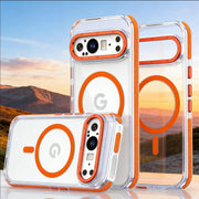 Luxury High Transparent Phone Case For Google Pixel 10 9 Pro XL 10Pro 5G For Magsafe Magnetic Wireless Charging Shockproof Cover