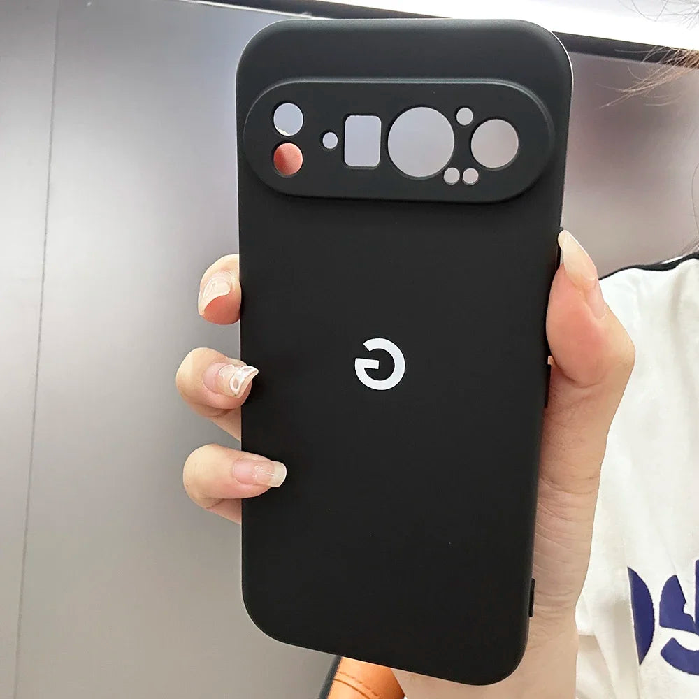 For Google Pixel 10 9 9a 8 8Pro 8a 7 7Pro 7a Case Liquid Silicone Cover for Pixel 9ProXL 6 6Pro 6a 5 5a Shockproof Plain Cover