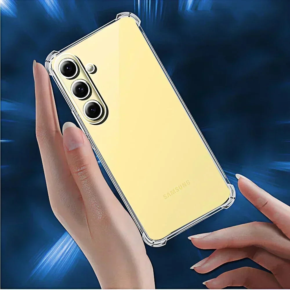 Shockproof Phone Case for Samsung Galaxy S24 FE S24 S23 S22 S21 S20 Note 20 Ultra Pro Fe Transparent Back Cover Clera S24fe